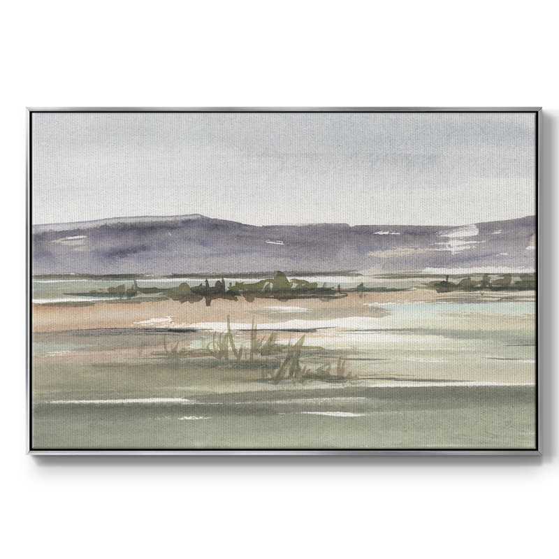 Toile encadrée Mute Marsh II - prête à accrocher, H 17 po x l 25 po x P 2 po, Toile avec cadre argenté
