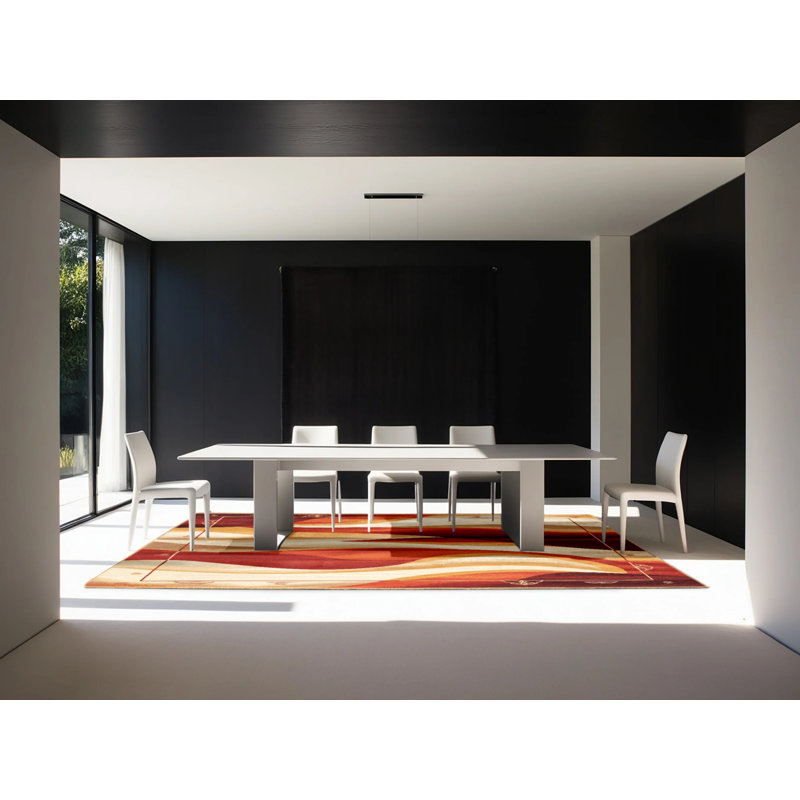 Crimson Drift Rug, Square 4'