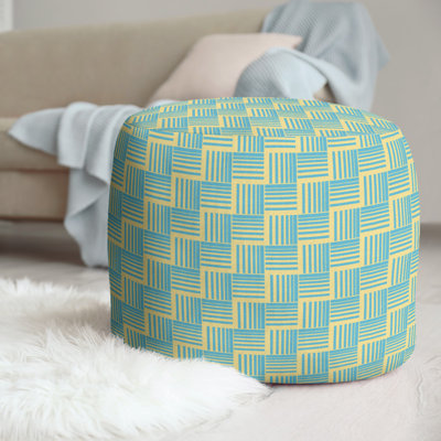 repose-pieds à rayures classic basketweave