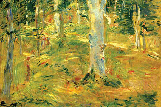 « forest » par berthe morisot, reproduction d’art, H 24 po x l 36 po x P 1,5 po