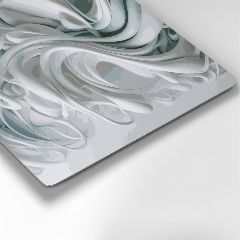Art mural gris Biomorphic Abstraction 33, H 12 po x l 12 po