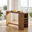 Table de bar 63 po de long avec rangement pour bouteilles de vin intégré