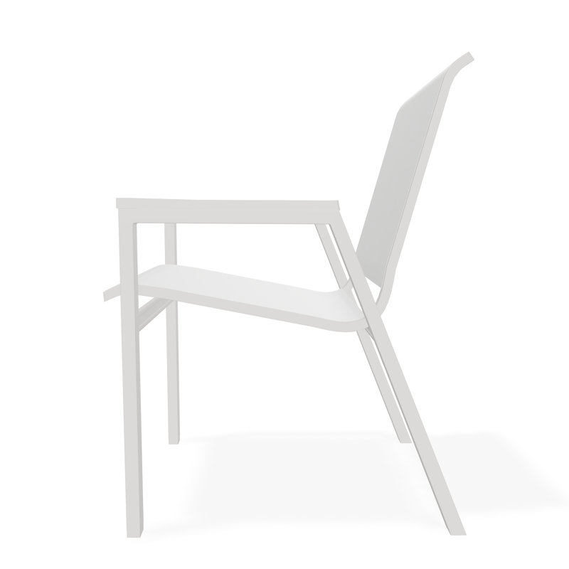 Bazza Outdoor Dining Chair, White 6D Sunbrella®, Snow