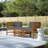 Acacia Patio Sofa with Cushions and Ottoman-977936984-1000791903