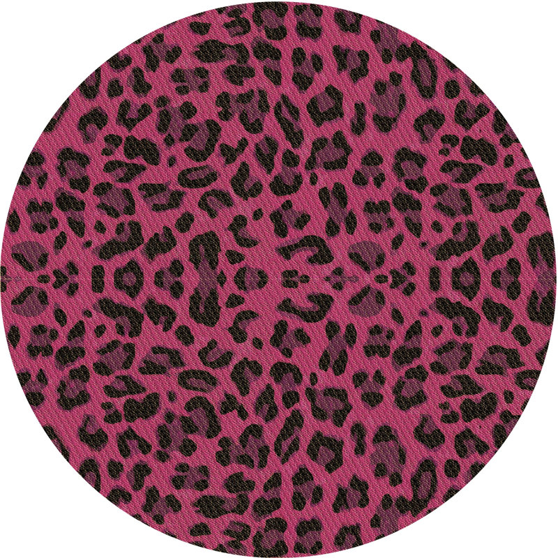 Animal Print Indoor Rug, Round 8'
