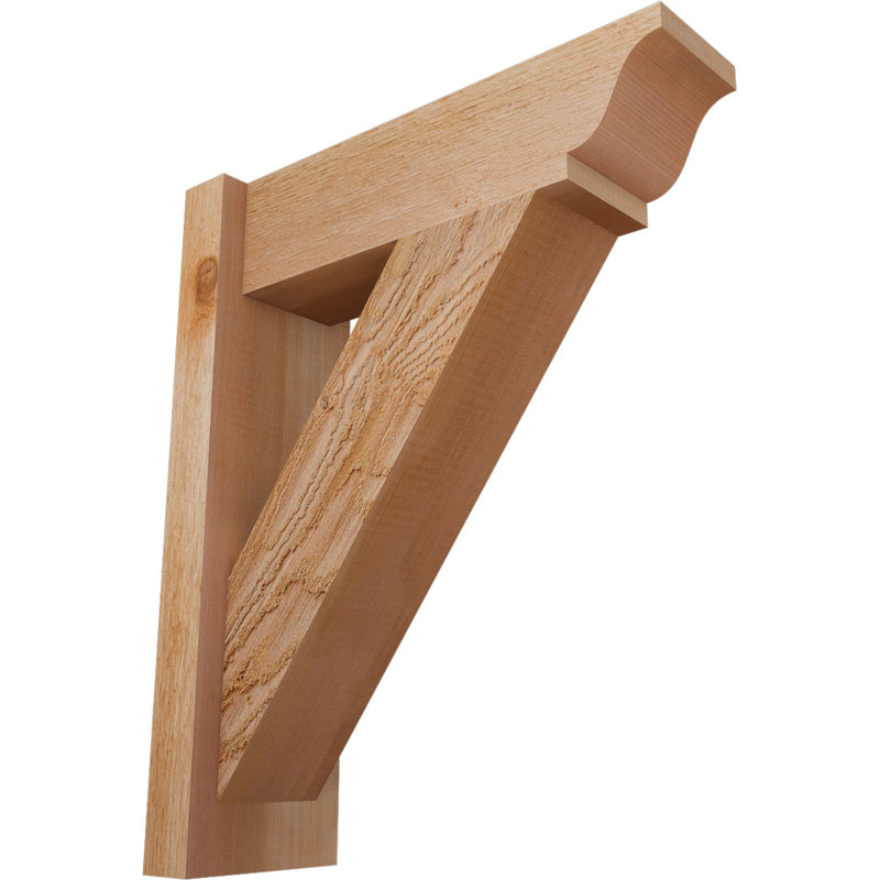 Persienne traditionnelle en bois rustique, P 18 po x H 22 po, Cèdre rouge de l'Ouest de 6 po (sciage brut)