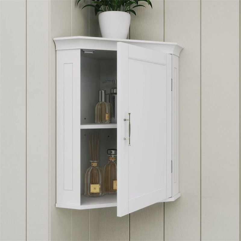 Rangement mural de coin pour salle de bain RiverRidge Somerset