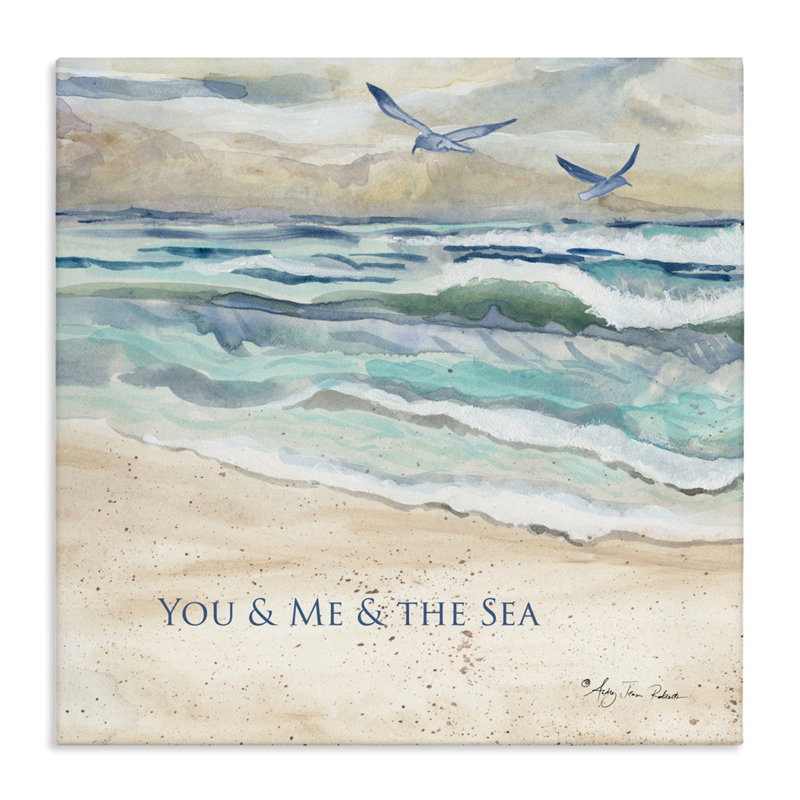 Toile «Mute You Me & The Sea», conception par Audrey Jeanne Roberts, H 17 po x l 17 po