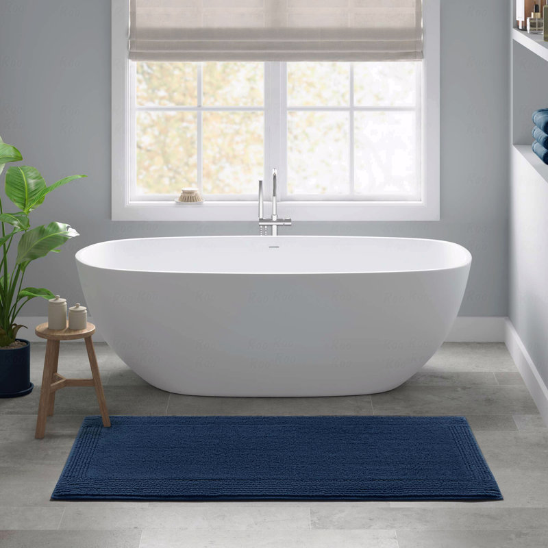 1 tapis de salle de bain réversible 100% coton touffeté à 3 000 g / m² 24 po x 72 po, Tapis de couloir 2 pi x 6 pi