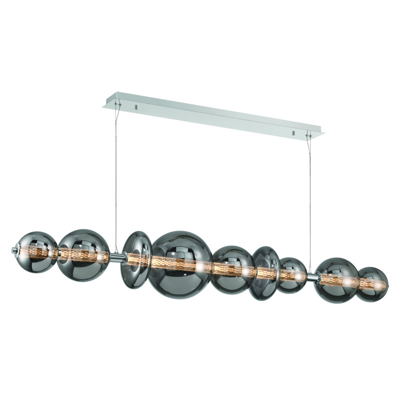 Lustre Atomo LED, Chrome poli, Fumée