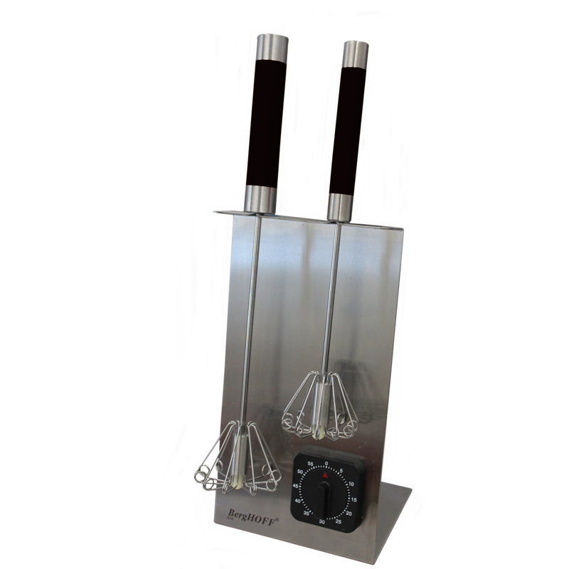BergHOFF 3-Piece Whisk Set with Free Timer, Black
