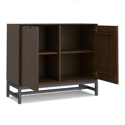 Banting 42 inch Wide Solid Wood 2 Door Sideboard Buffet in Walnut Brown