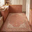 Tapis persan traditionnel avec médaillon, couleur lavande, orange, ivoire, or, vert et gris, lavable à la machine, antidérapant, à poils courts, idéal pour l'intérieur et l'extérieur, adapté aux animaux domestiques, pour salon, chambre, salle à manger, entrée, couloir, bureau.-1044297598