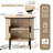Parthenia 21.7" Mid-Century Modern Oval Nightstand, End Table With Fluted Sliding Doors And Built-In USB Charging Port-108609495