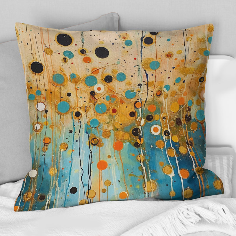 «I'm Take It Under considérer V» - Coussin décoratif à imprimé abstrait minimaliste
