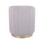 Tabouret de coiffeuse avec rangement en velours taupe