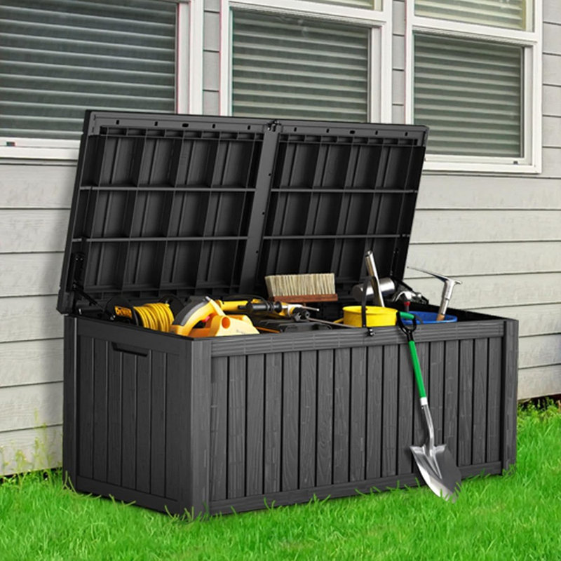 Boîte de rangement imperméable 150 gallons, boîte de rangement en résine verrouillable pour ...