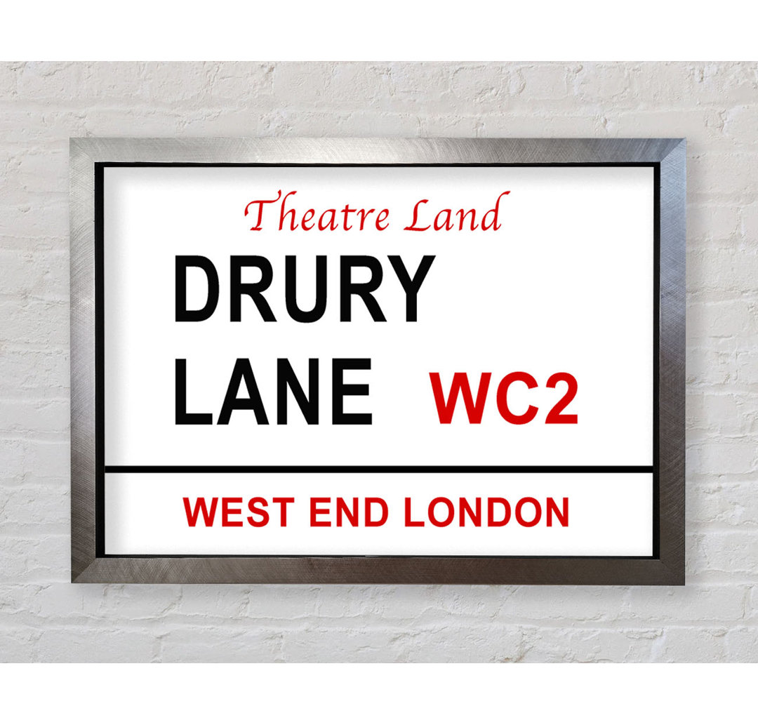 Drury Lane Signs Gerahmter Druck Wandkunst