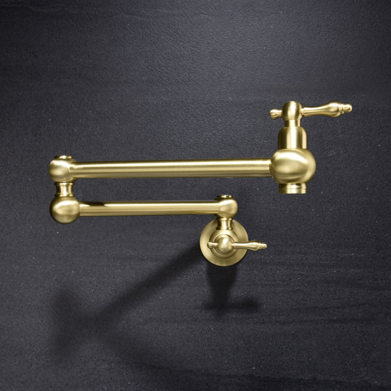 Pot Filler Faucet Wall Mount, Gold
