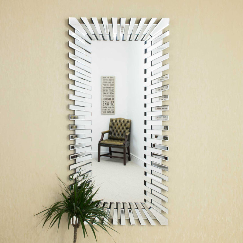 Marcos Glass Flat Wall Mirror, 170cm H x 80cm W x 3.9cm D