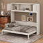 Lit escamotable double avec armoires de rangement