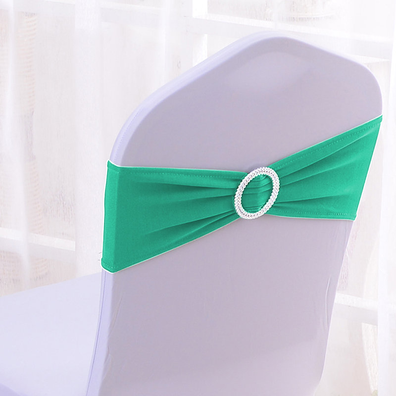 Housse de protection extensible à boucle avec coulisse de fête de mariage, Turquoise