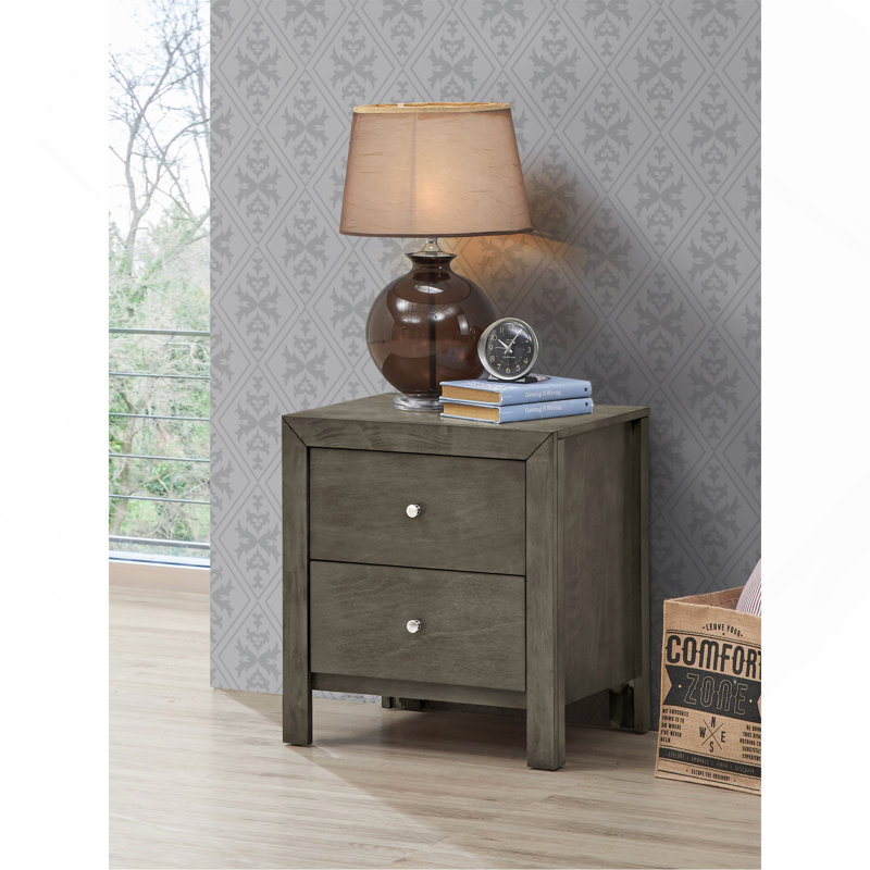 Table de chevet transitionnelle Chic Chic, Gris