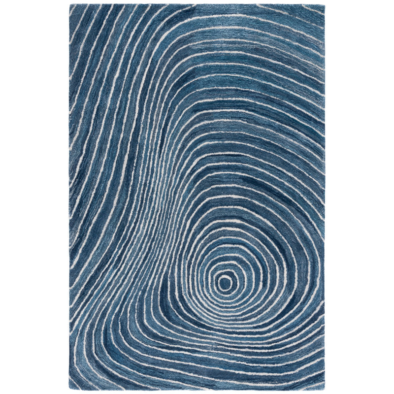 Jasavion Hand Tufted Performance Abstract Rug, Rectangle 6' x 9'