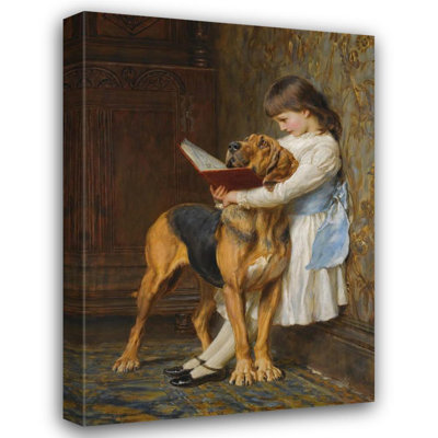 «Compulsory Education» par Briton Riviere - Art mural sur toile tendue avec châssis