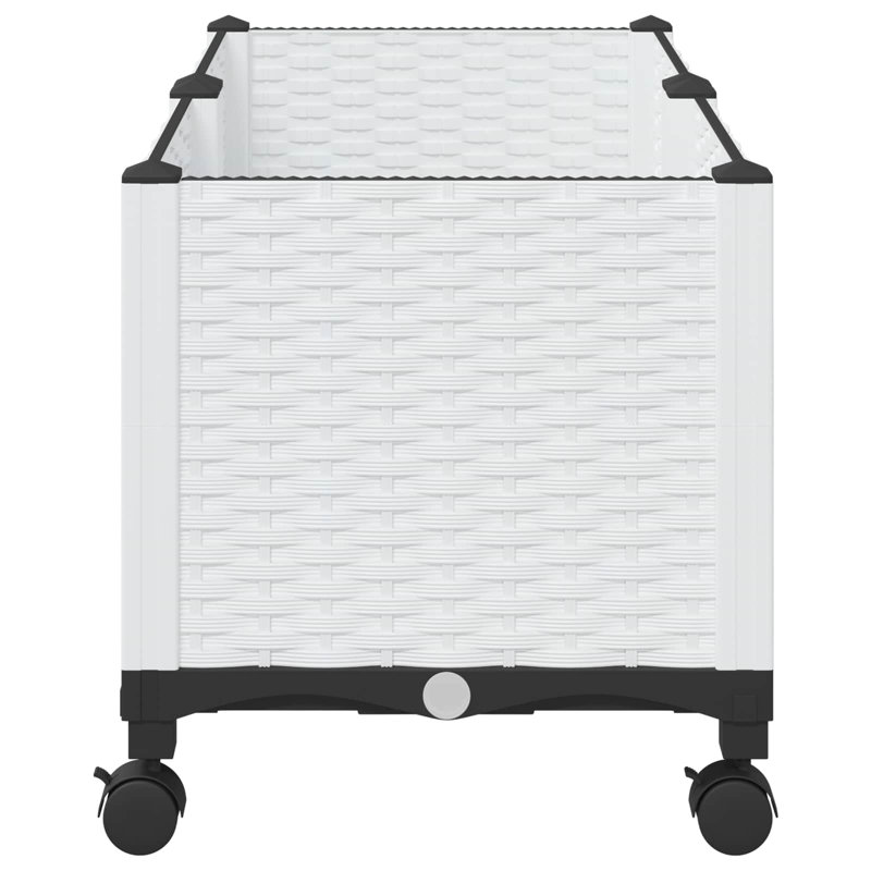 Elevated Planter, 48cm H x 80cm W x 40cm D, White