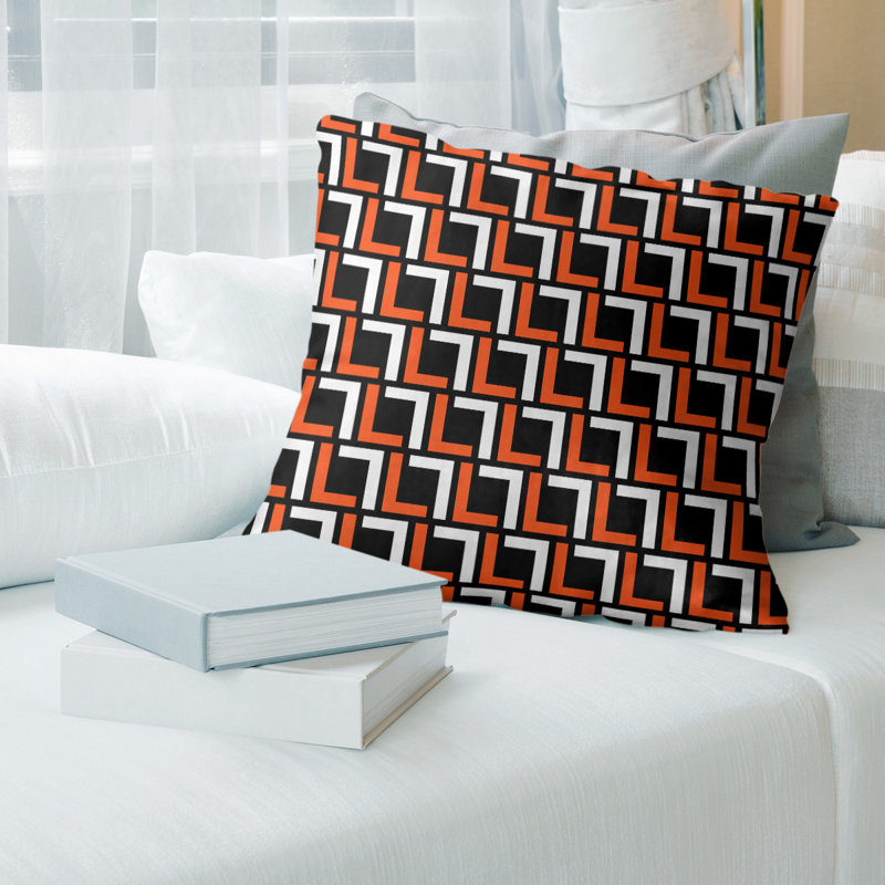 Housse de coussin Cincinnati Football Luxury, 26 po x 26 po, Brun / Noir, Simili daim