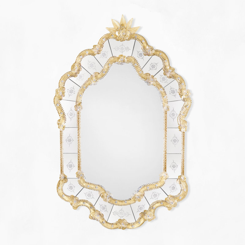 ROMINA Murano Glass Mirror, 49" x 33.5"