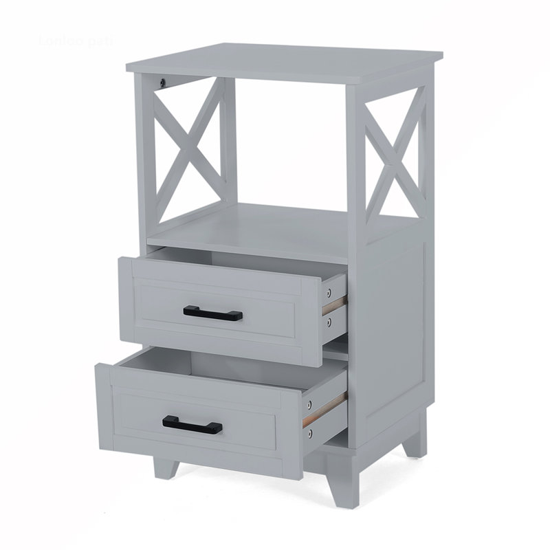 Armoire à 2 tiroirs élégante et fonctionnelle pour le rangement organisé et la décoration