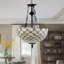 Stabler 3 - Light Dimmable Tiffany Geometric Chandelier