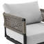 Chaise berçante d'extérieur en métal avec coussins Scotia