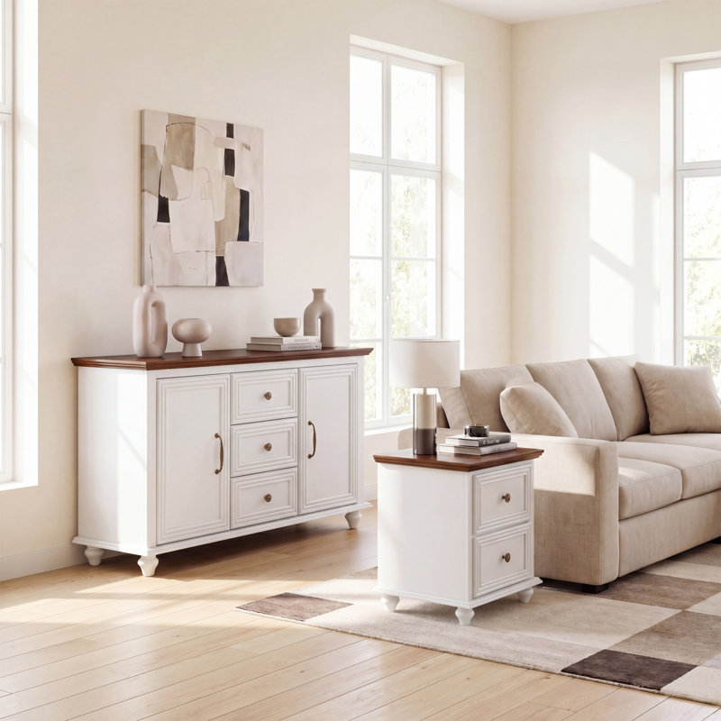 Ensemble de salon 2 pièces Mid-Century, White