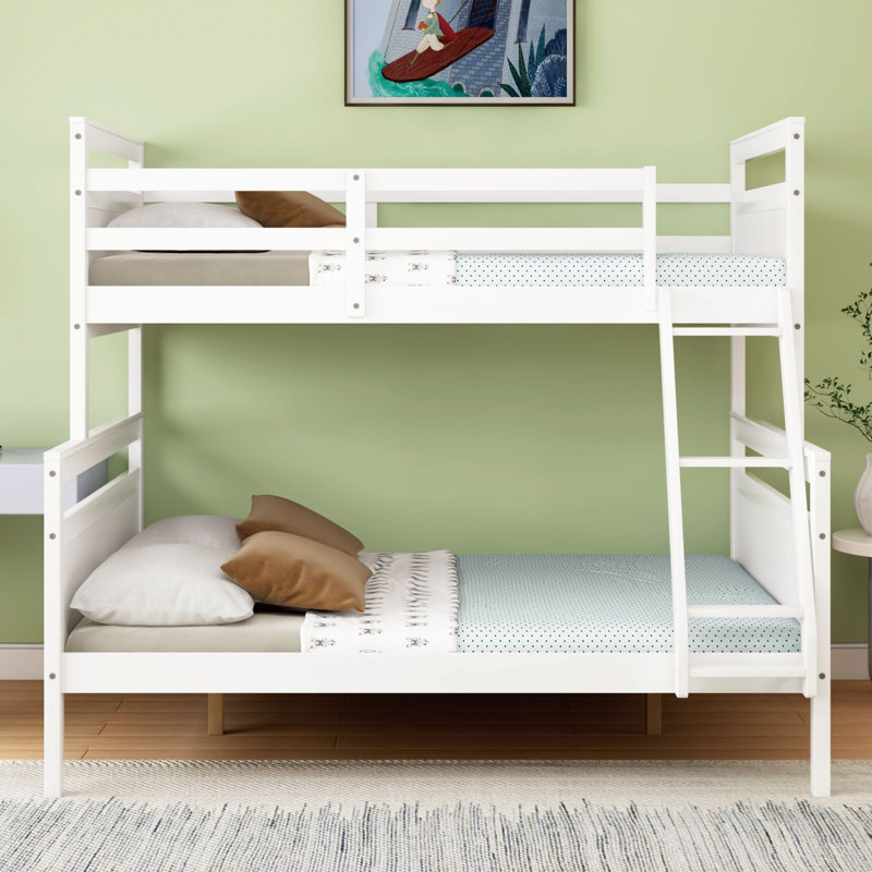 Zula Kids Twin Over Full Bunk Bed, White