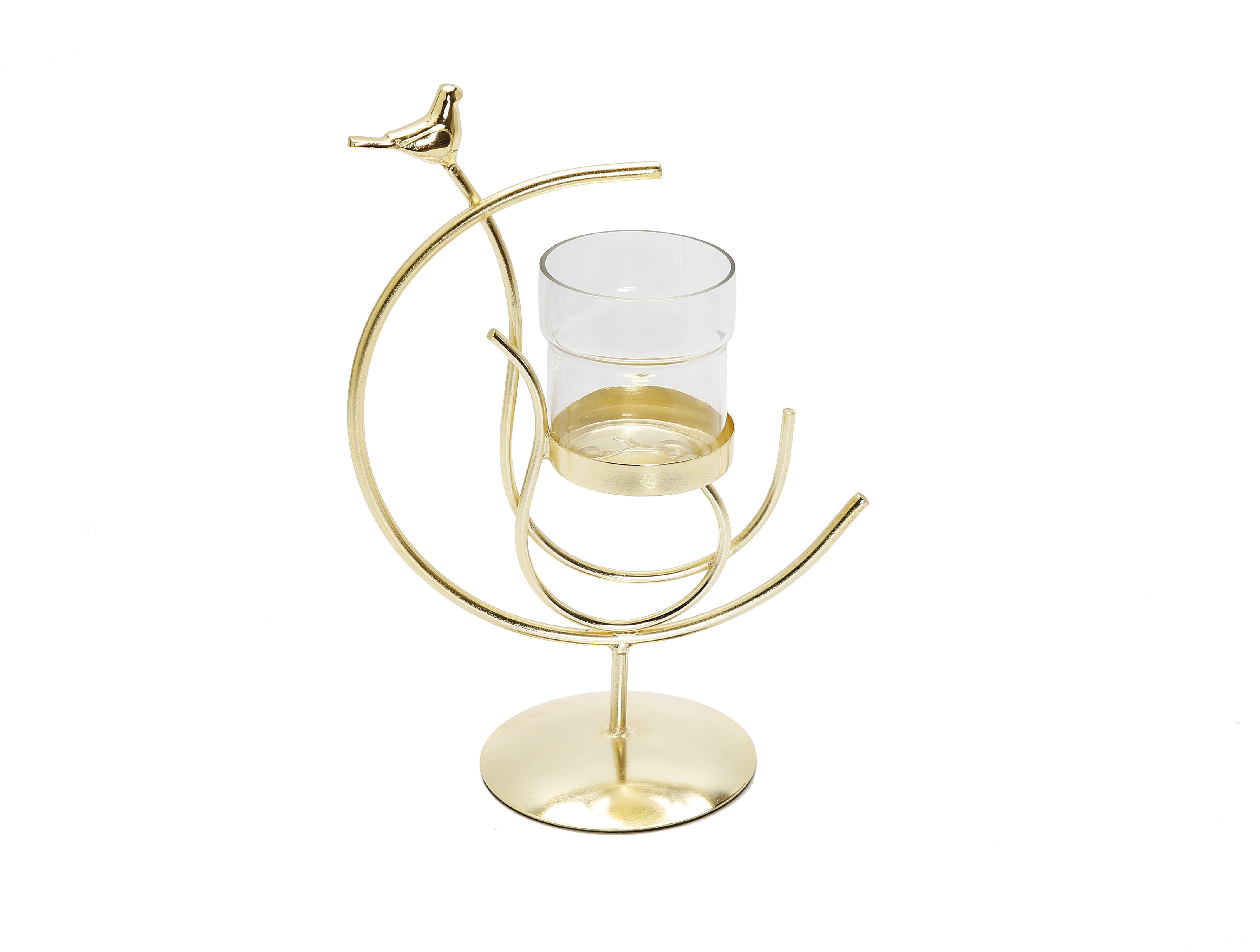 Glass Tabletop Candle Accessories (Set of 12) Mercer41 Color: Gold, Size: 4.4 H x 8.7 W x 11.2 D