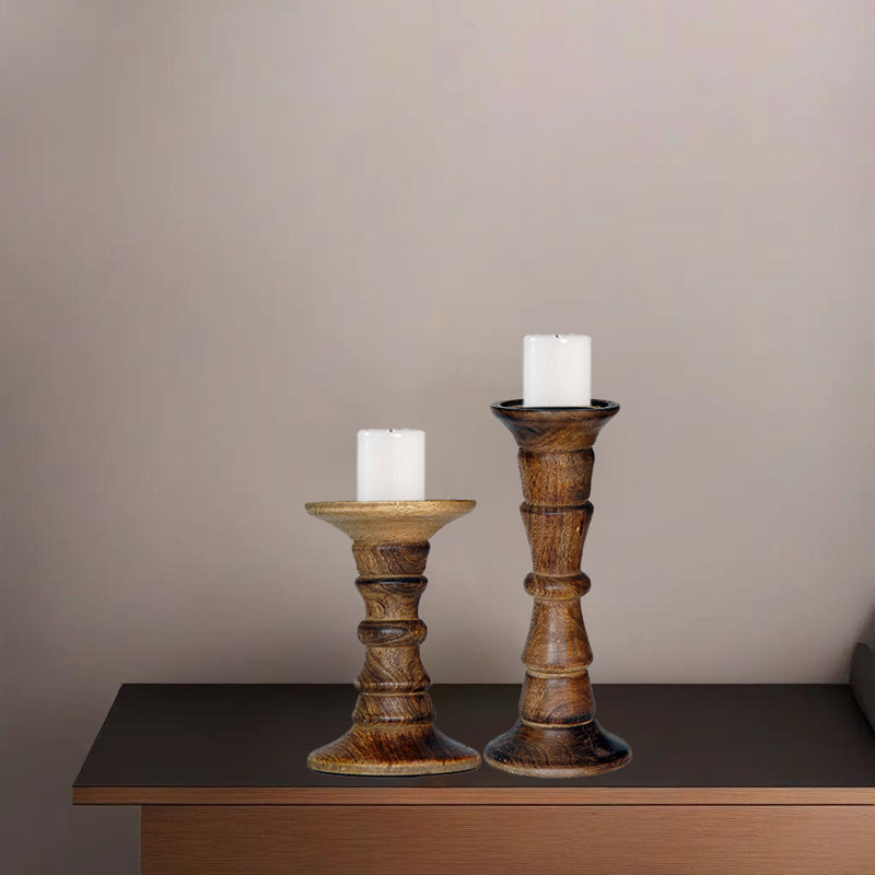 9'' H Wood Tabletop Pillar, 9" H x 9" W x 9" D