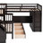Twin-Twin over Full L-Shaped Bunk Bed with 3 Drawers, Portable Desk and Wardrobe-1392913434