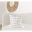 Housse de coussin décoratif carré blanc et noir