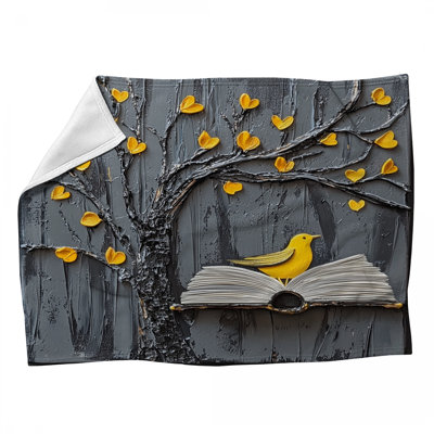 Jeté en polaire Bird and Book
