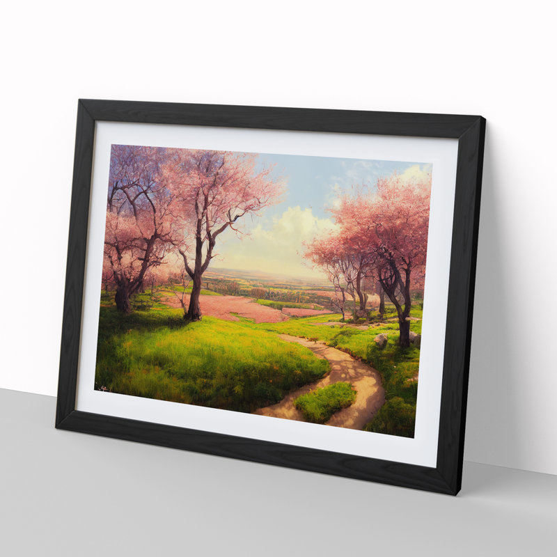 Stunning Spring Forest - Single Picture Frame Print, Black Framed, 46cm H x 64cm W x 2cm D