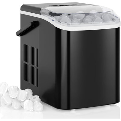 Machine à glaçons portative de comptoir, autonettoyante 26Lbs / 24H avec glace rapide de 6 minutes, machine à glaçons compacte et silencieuse pour la maison, le camping-car, le camping et le bureau