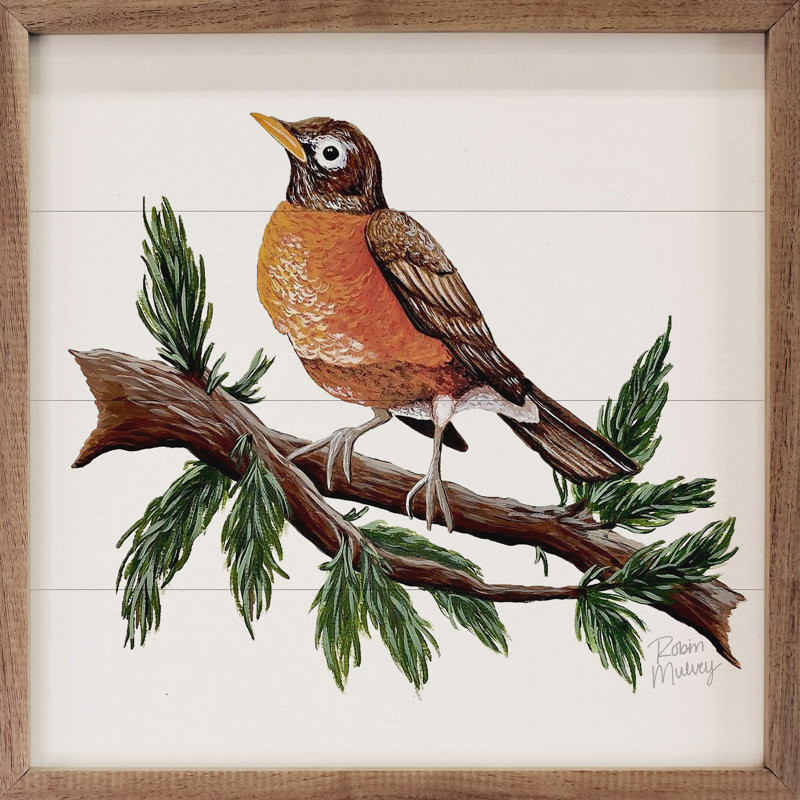 Spring Robin par Robin Sue Studio, H 24 po x l 24 po x P 1 po