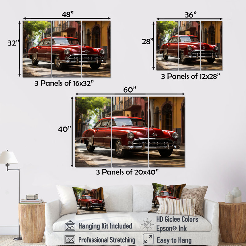 Ensemble de salon Cuba Wall Iconic Classic, H 40 po x l 60 po x P 1 po