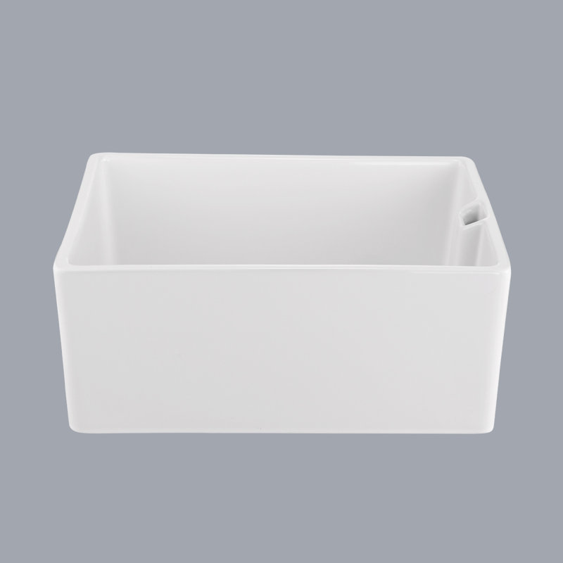 Évier de cuisine en céramique à simple cuve 23,6 "L x 18" l 23,6 "