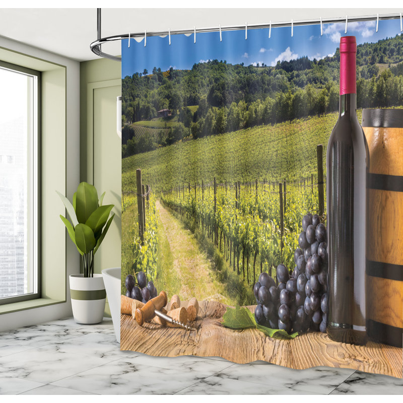 Shower Curtain with Hooks Included, 84"H x 69"W
