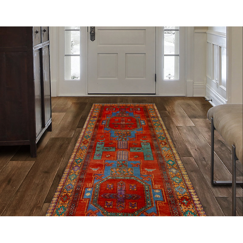 Khylar Distressed Glenis Red Runner