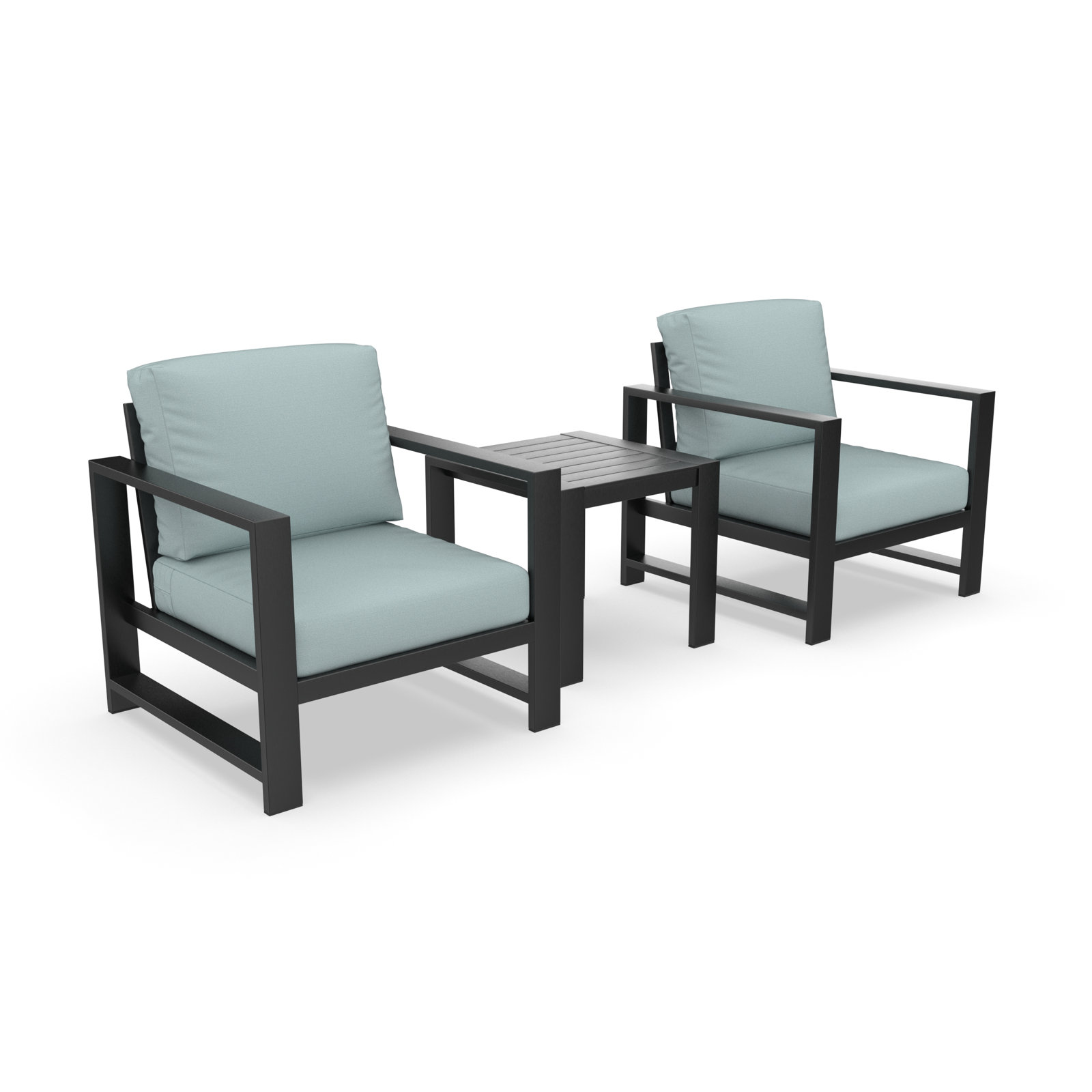 Dulcie 2-Person Sunbrella® Patio Seating Group, Blue/Green